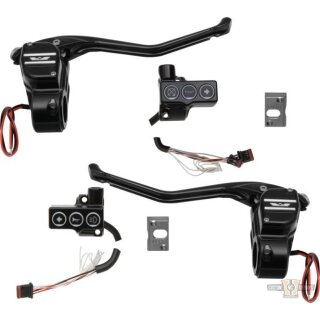 RR90 Can Bus Dual Calipers, Hydraulic Clutch Hand Control Kit Black Anodized