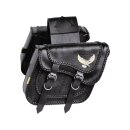 Black Magic Slant Saddlebags Black