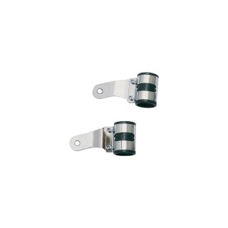 Fork Sidemount Headlight Mount With rubber spacer Chrome