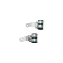 Fork Sidemount Headlight Mount With rubber spacer Chrome