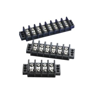 8 Connections Electrical Junction Blocks Black