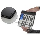Inside License Plate Base Plate German Size 200x180mm Black Satin
