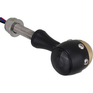 Retro LED Turn Signal/Taillight/Brake Light Bezel: satin, Housing: satin, Stem color: aluminium satin Black Satin Brass Smoke LED
