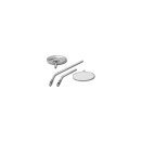 Oval Custom Mirror Short stem Chrome