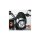 Flyscreen Windshield Kit Dark Tint Screen with Chrome Brackets 51-56mm Dark Smoke