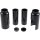 6-Piece Fork Covers with lower Fork Aluminum Covers With Logo Black Gloss Powder Coated