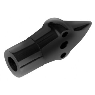 Down & Inside License Plate Turn Signal Bracket Black