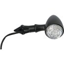 Down & Inside License Plate Turn Signal Bracket Black