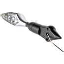 Down & Inside License Plate Turn Signal Bracket Black