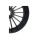 Nitro 18 Wheel Black 21" 3,50" ABS Dual Flange Front