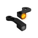 NANO Series LED Turn Signals Black Anodized Smoke LED