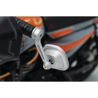 Dillinger Bar End Mirrors Silver