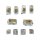 10 PC Switch Cap Set with Audio & Cruise Chrome Hand Control Switch Cap Kit With audio & cruise control buttons