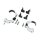 Custom Light Pipe Wrench Fork Mounts Chrome