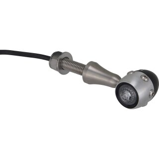 Retro LED Turn Signal V2A Satin stem Black Clear LED