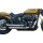 Top Chopp Staggered Exhaust System , Black Hole Heat Shield, Polished Smooth End Cap, 70 mm Outline
