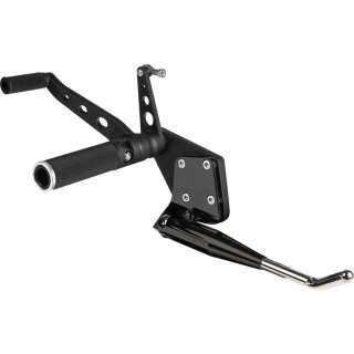 Forward controls Base Rubber black Softail Evo Forward Control Kit for Softail Kit includes side stand