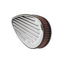 Teardrop Grooved Air Cleaner Chrome