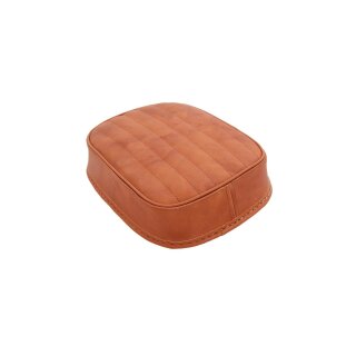 Vertical Suction Cup Pillion Pad Brown Leather