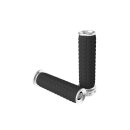 Traction Grips Black Chrome 1" Throttle By Wire