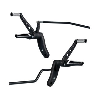 Thunderbike V-Tech Short Forward Control Kit (-32 mm), Black Forward Control Kit for Dyna