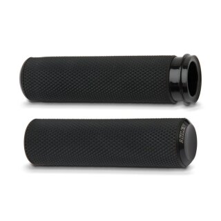 ARLEN NESS Knurled Custom Griffe schwarz für Harley Softail Touring TBW 08-24