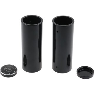 4-Piece Fork Cover Kit 4-piece with Logo Black Gloss Powder Coated