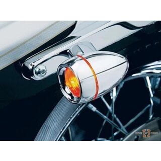 Chrome Deep Dish Bezels with Red Lenses
