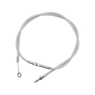 Armor Coated Coil Wound (CW) Clutch Cable Standard Stainless Steel Clear Coated 52,8"