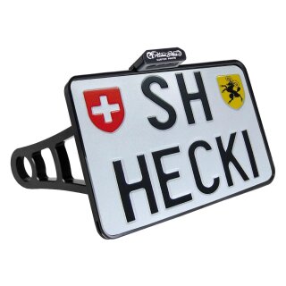 Side Mount License Plate Kit Swiss specification 180x140mm Chrome