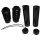 6-Piece Fork Covers with lower Fork Rubbers Without Cult-Werk Logo Black Gloss Powder Coated