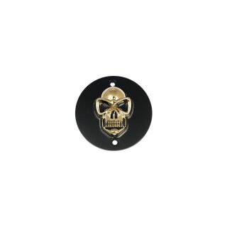 Skull Point Cover 2-hole, vertical Black Gold