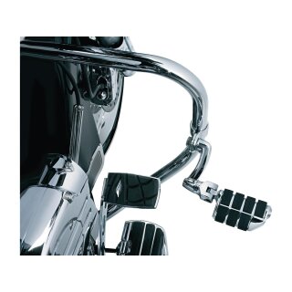 Longhorn Offset Highway Pegs with Trident Dually & 1-1/4" Magnum Quick Clamp Chrome
