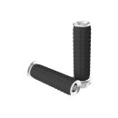 Traction Grips Black Chrome 1" Cable operated