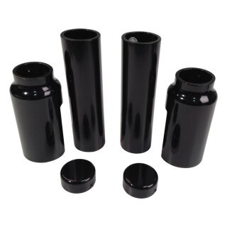 6-Piece Fork Covers with lower Fork Aluminum Covers Without Cult-Werk Logo Black Gloss Powder Coated