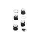 Rocker Shaft End Cap and Nut Kit Chrome