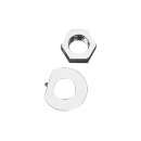 Fork Stem Nut and Lock Washer Chrome