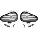 Tearddrop Tool Box With tumbler lock Chrome Left