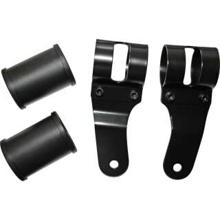 Fork Sidemount Headlight Mount With rubber spacer Black Satin