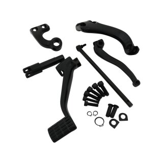Mid Control Kit, Forged Aluminum, 2" Forward, without Pegs, Black Mid-Control Kit