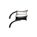 Four Point Micro Mirror Black, Powder Coated