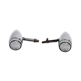 Bullet LED Turn Signal Aluminium Clear LED