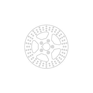 Rigid Brake Rotor 5-Hole Stainless Steel 11,5" Rear