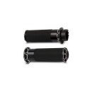 Beveled Fusion Grips Black 1" Anodized Throttle By Wire