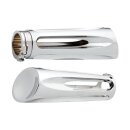 DEEP CUT BILLET GRIPS, CHROME