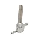 3/8" NPT Fuel Valve Straight Outlet Chrome