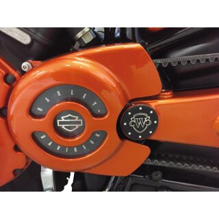 Swingarm Cover With Cult-Werk Logo Black Anodized