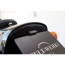 Fat Bob License Plate Bracket Kit with License Plate Light Black Powder Coated