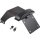 Fat Bob License Plate Bracket Kit with License Plate Light Black Powder Coated
