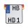 ALL-INN 2.0 License Plate Base Plate Turn Signal/Brake Light/Taillight, German Size 200x180mm Black Anodized